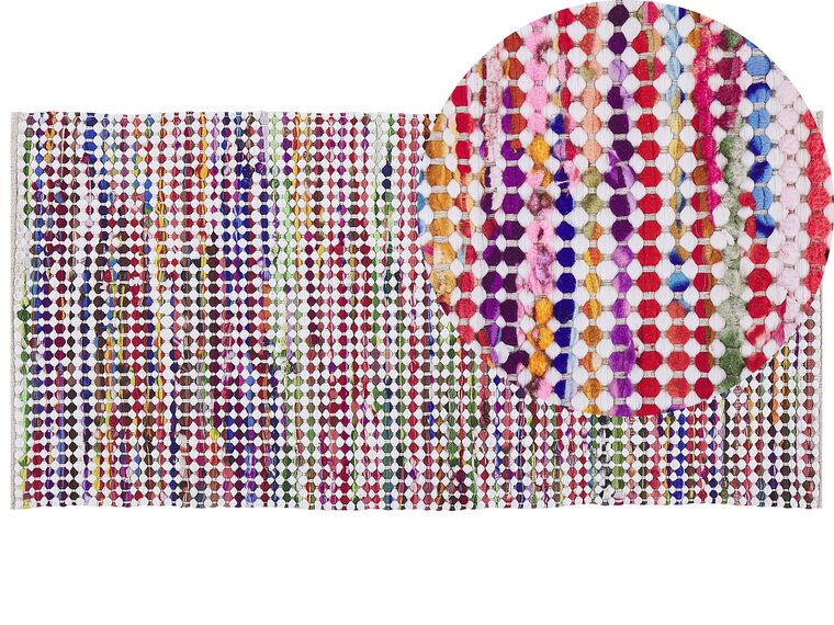 Teppich bunt 80 x 150 cm abstraktes Muster Kurzflor BELEN_520387