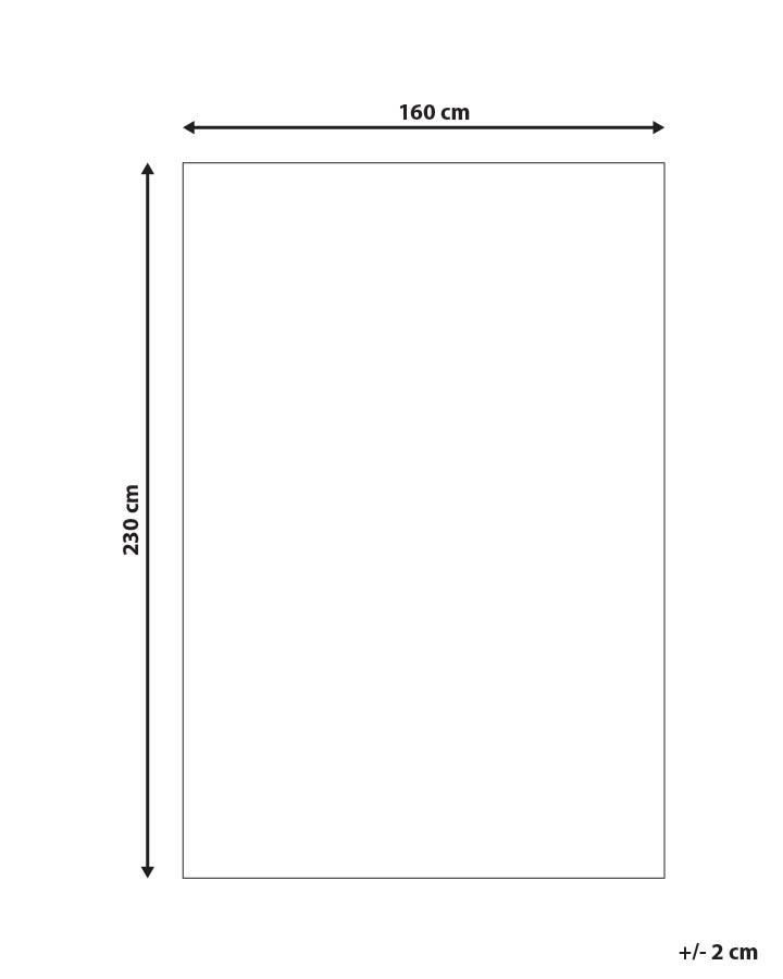 Beliani Tappeto in pelle color bianco e nero 160 x 230 cm Kemah 