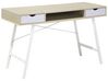 Psací stůl se 2 zásuvkami 120 x 48 cm světlé dřevo CLARITA_710501
