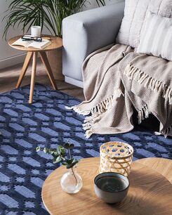 Matto viskoosi laivastonsininen 140 x 200 cm CIZRE