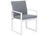 Conjunto de 2 cadeiras de jardim em alumínio cinzento e branco PANCOLE_739004