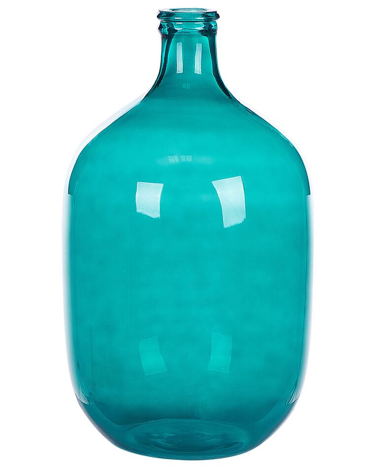 Jarrón de vidrio azul turquesa 48 cm SAMOSA_823714