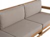 Lounge Set zertifiziertes Holz hellbraun 4-Sitzer modular Auflagen taupe TIMOR_803222