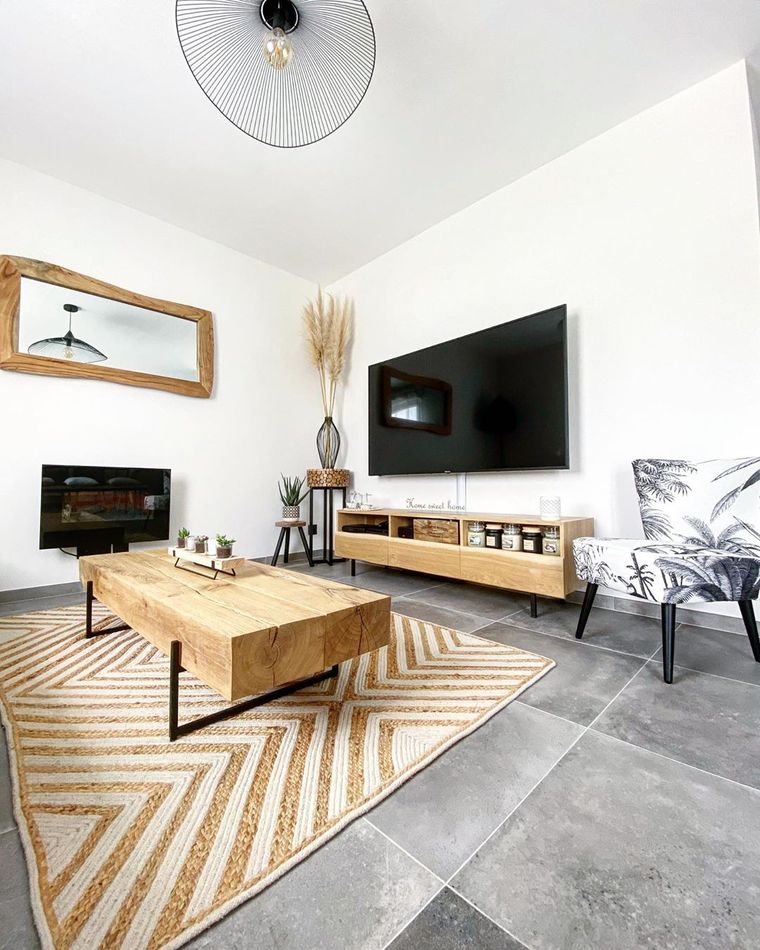 Cotton Area Rug 140 x 200 cm Beige PIRLI Beliani.co.uk