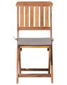Conjunto de dos sillas de jardín madera de acacia marrón CENTO_691089