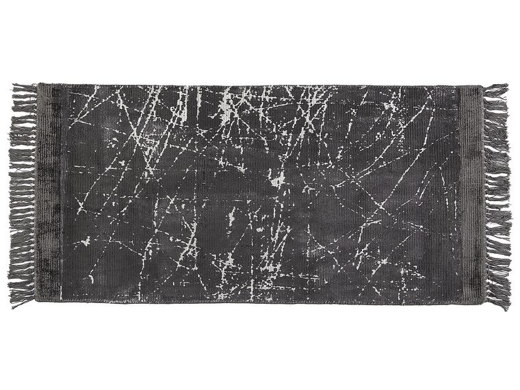 Viskózový koberec 80 x 150 cm tmavosivý HANLI_836920