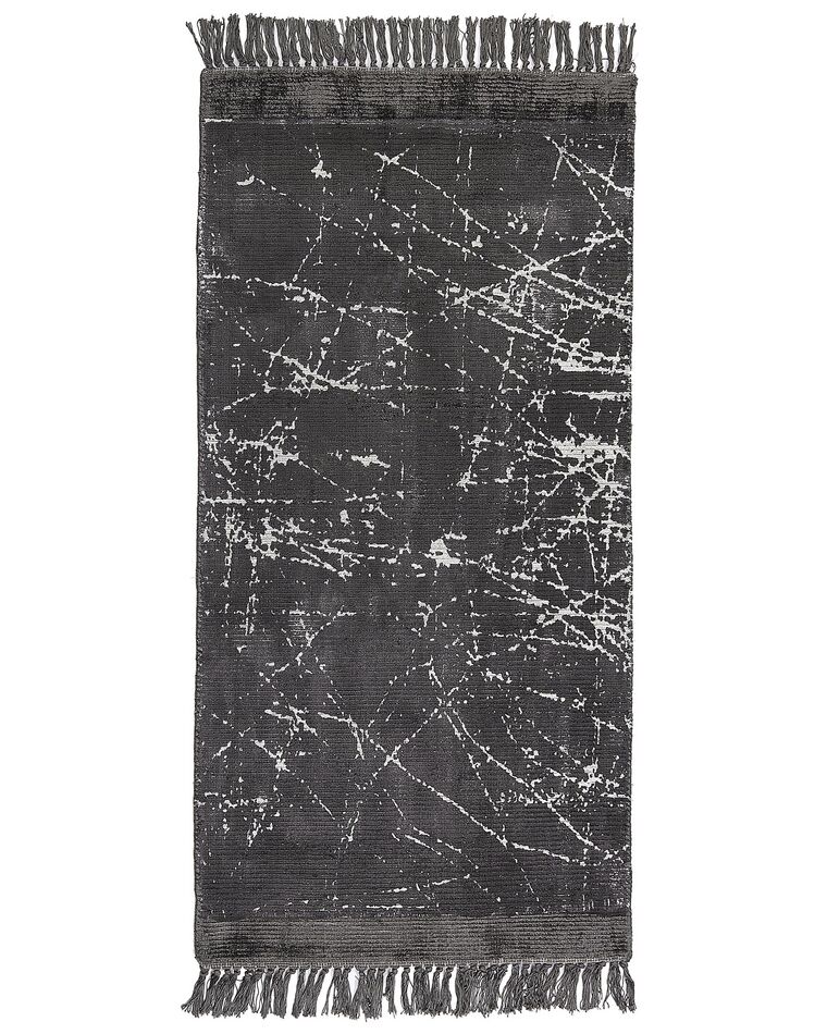Dywan z wiskozy 80 x 150 cm ciemnoszary HANLI_836920