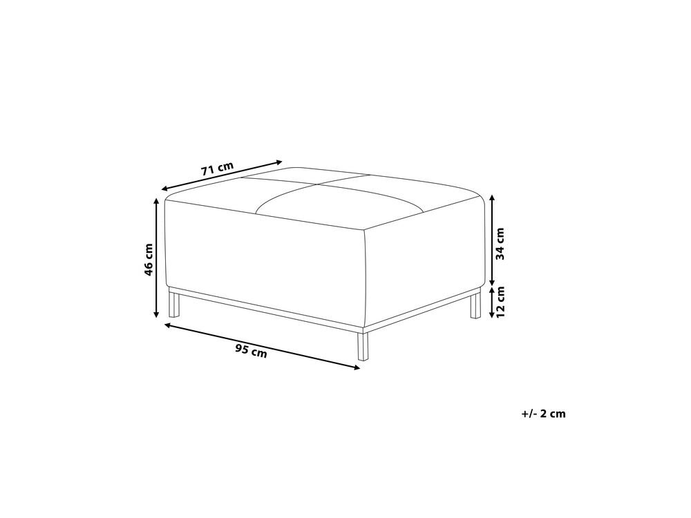 Ottomane Lederoptik braun goldenes Gestell OSLO | Beliani.de