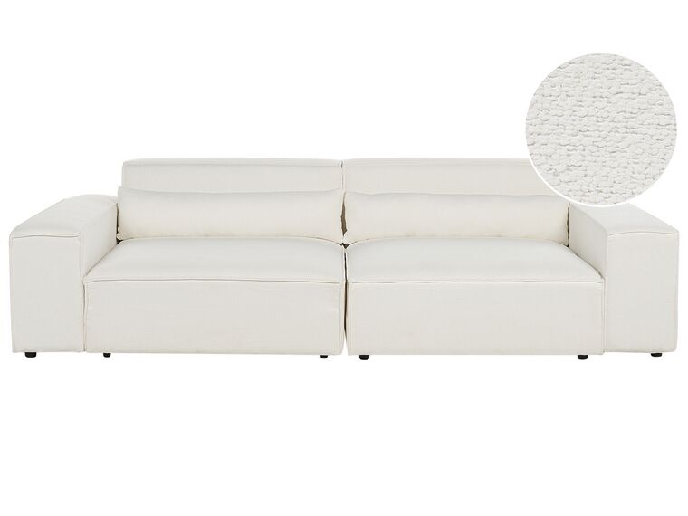 2 Seater Modular Boucle Sofa White HELLNAR_911251