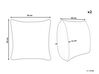 Set of 2 Cotton Cushions Geometric Pattern 50 x 50 cm Silver OUJDA_831094