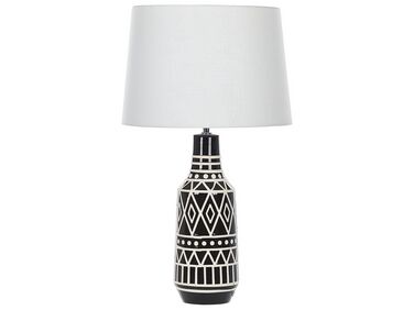 Lampada da tavolo ceramica nero e bianco 68 cm SHEBELLE