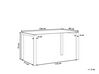 Mesa de comedor de vidrio templado transparente/madera clara 130 x 80 cm TAVIRA_792982