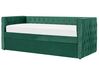 Tagesbett ausziehbar Samtstoff grün Lattenrost 90 x 200 cm GASSIN_779278