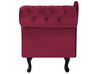 Right Hand Chaise Lounge Velvet Burgundy NIMES_805999