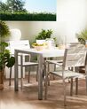 Set di 6 sedie da pranzo alluminio anodizzato bianco VERNIO_772089