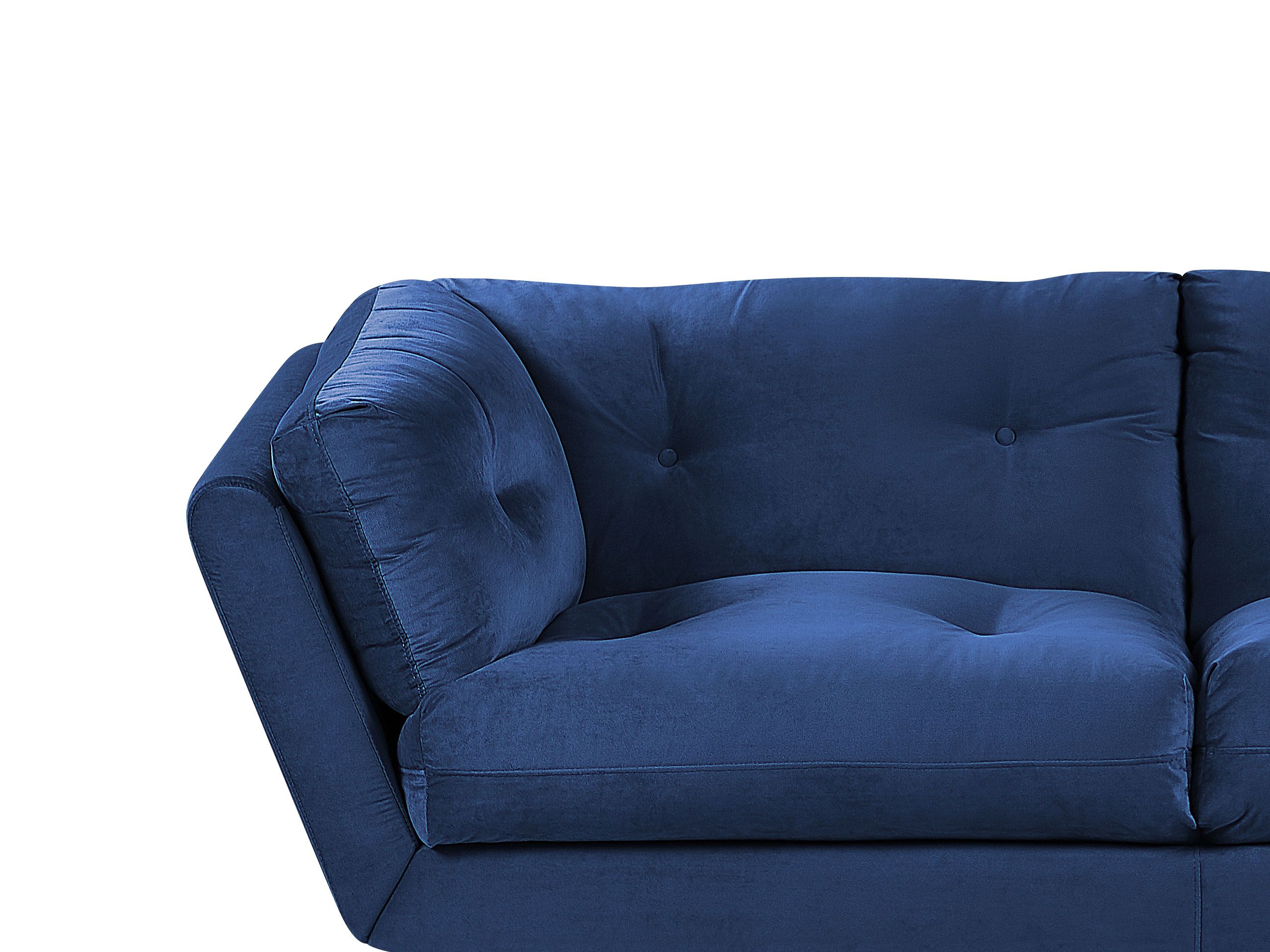 Sofa 3-osobowa welurowa niebieska LENVIK