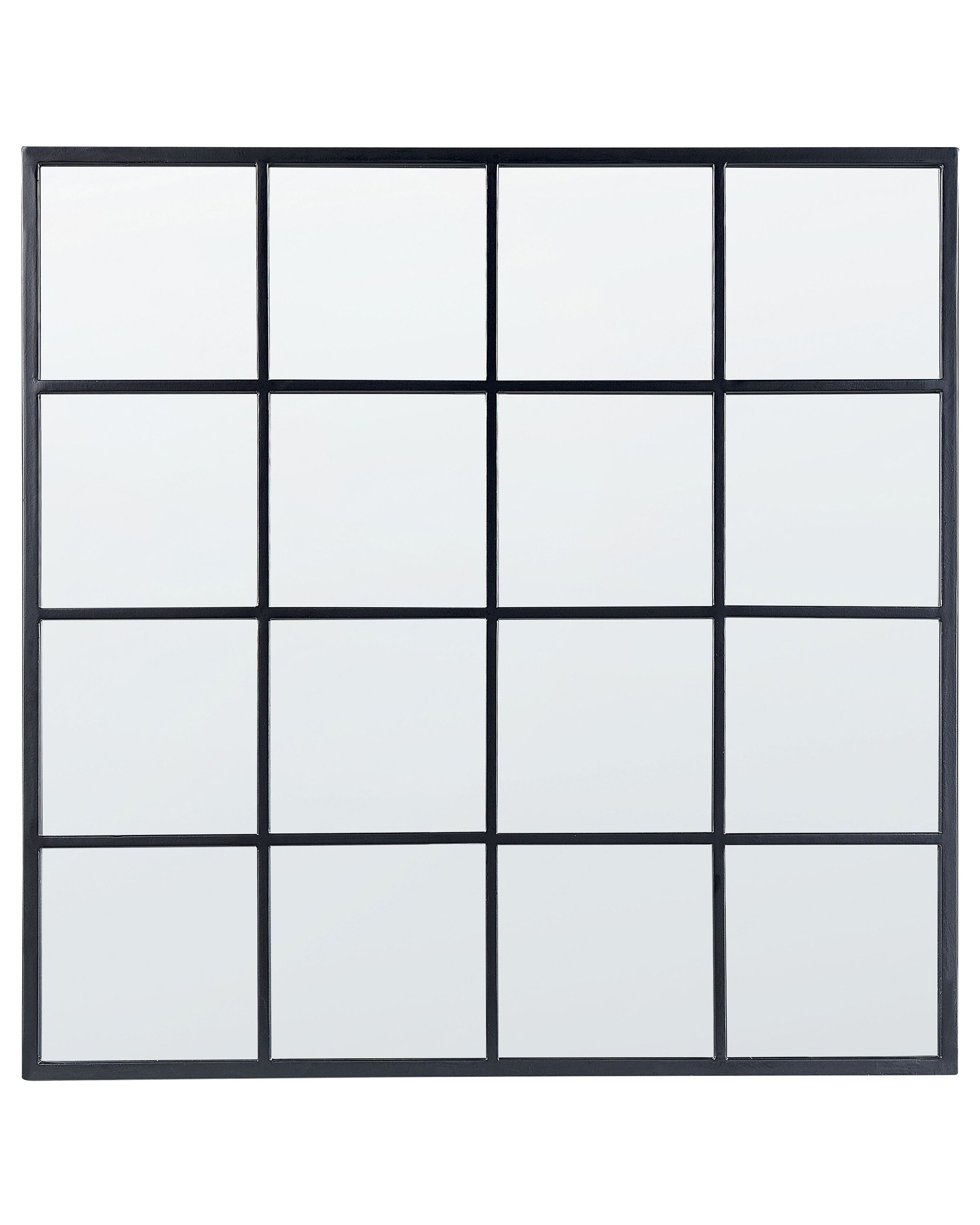 Wandspiegel schwarz Fensteroptik 78 x 78 cm BLESLE 