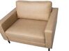 Soffgrupp 2-sits soffa + fåtölj konstläder beige SAVALEN_725539