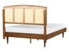 EU Double Size Bed with LED Light Wood VARZY_899880