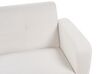 3 Seater Fabric Sofa Bed White Boucle FLORLI_905998