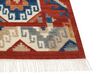 Kelim Teppich Wolle mehrfarbig 80 x 150 cm orientalisches Muster Kurzflor LUSARAT_858490