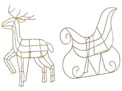 LED-koriste poro ja reki rauta hopea 46 cm SAIJA LED-koriste poro ja reki rauta hopea 46 cm SAIJA