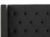 Bed fluweel zwart 140 x 200 cm LUBBON_832354