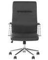Kancelárska stolička z umelej kože čierna OSCAR_812067