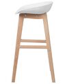 Conjunto de 2 sillas de bar blanco/madera clara MICCO_731967