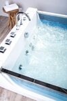 Whirlpool Bath with LED 1800 x 1200 mm White CURACAO_717965