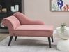Left Hand Fabric Chaise Lounge Pink BIARRITZ_898096