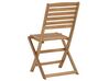 Set of 6 Acacia Garden Folding Chairs Light Wood TOLVE_784148