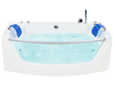 Whirlpool Bath with LED 1750 x 850 mm White FUERTE