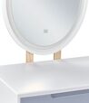 Toaletní stolek se zásuvkou a LED zrcadlem bílý/šedý VESOUL_850254