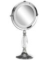 Kosmetikspiegel silber mit LED-Beleuchtung ø 18 cm MAURY_813615