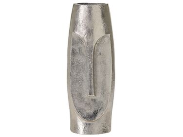 Metal Flower Vase 32 cm Silver CARAL