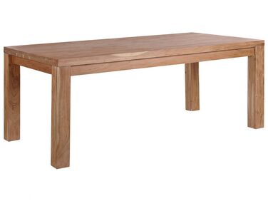 Mesa de comedor de madera de acacia clara 180 x 90 cm TESA