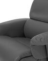 Cadeira de massagem com repousa-pés em pele sintética preta LEGEND_698060