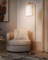 Swivel Fabric Armchair Light Beige DALBY_882657