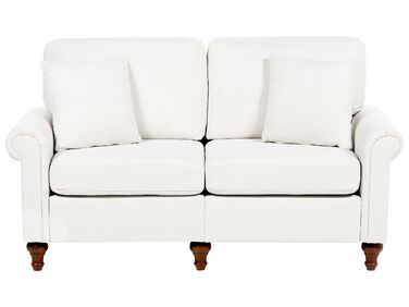 Kétszemélyes fehér kárpitozott kanapé GINNERUP