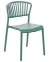 Set of 4 Plastic Dining Chairs Green GELA_825374