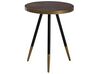 Table appoint bois foncé avec pieds dorés RAMONA_705734