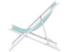 Folding Deck Chair Turquoise and White LOCRI II_857256