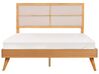 EU King Size Bed Light Wood POISSY_912605