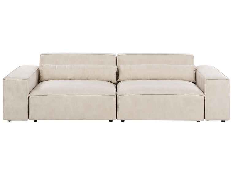 2 Seater Modular Velvet Sofa Beige HELLNAR_910681