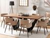 Dining Table 200 x 100 cm Dark Wood with Black SINTRA_729608