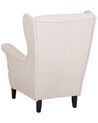 Fabric Wingback Chair Light Beige ABSON_747450