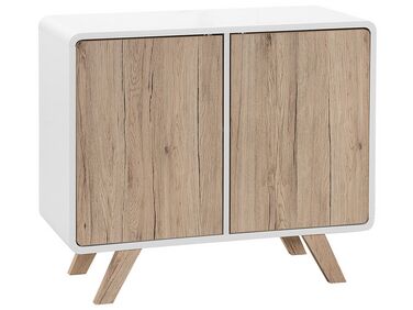 Sideboard White with Light Wood MILO