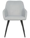 Conjunto de 2 sillas de terciopelo gris CASMALIA_898898
