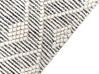 Teppich Wolle schwarz / weiß 160 x 230 cm Fransen Kurzflor KAVAK_856522
